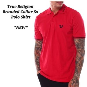 NEW True Religion Branded Collar SS Polo Shirt True Religion Polo Size Medium